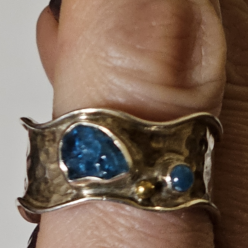Vintage DBM Kensington Topaz & Quartz Sterling Silver Ring. Unisex ❤️ - Picture 2 of 6